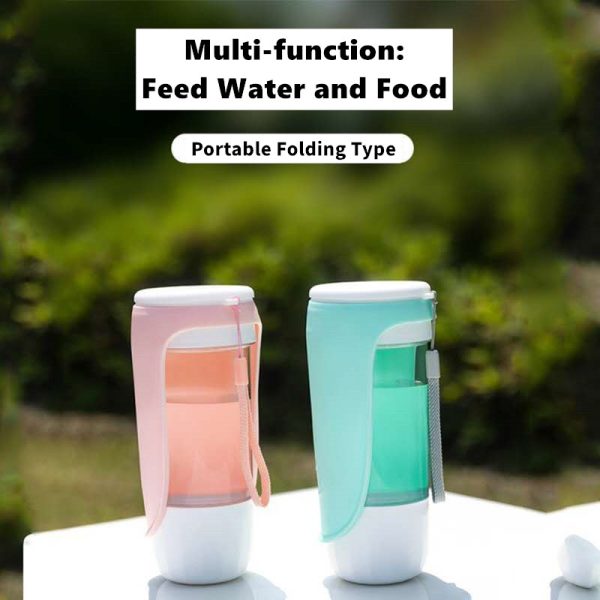 Pet outdoor water bottle and food feeder - Image 2