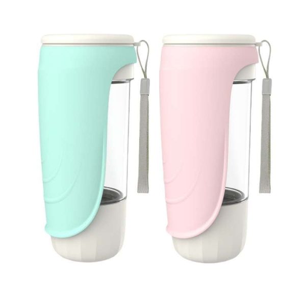 Pet outdoor water bottle and food feeder