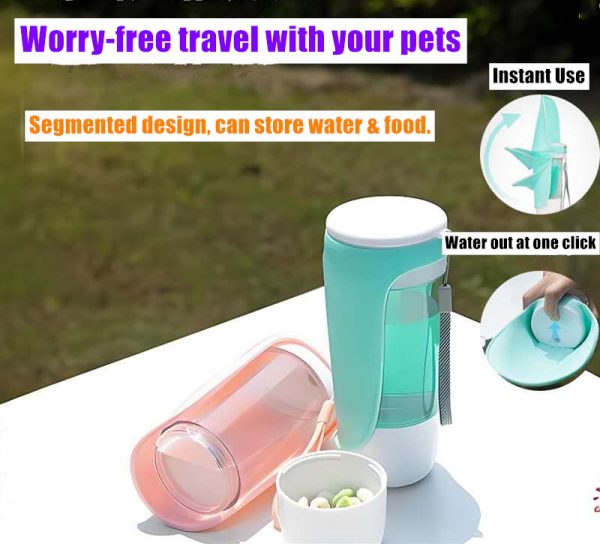 Pet outdoor water bottle and food feeder - Image 3