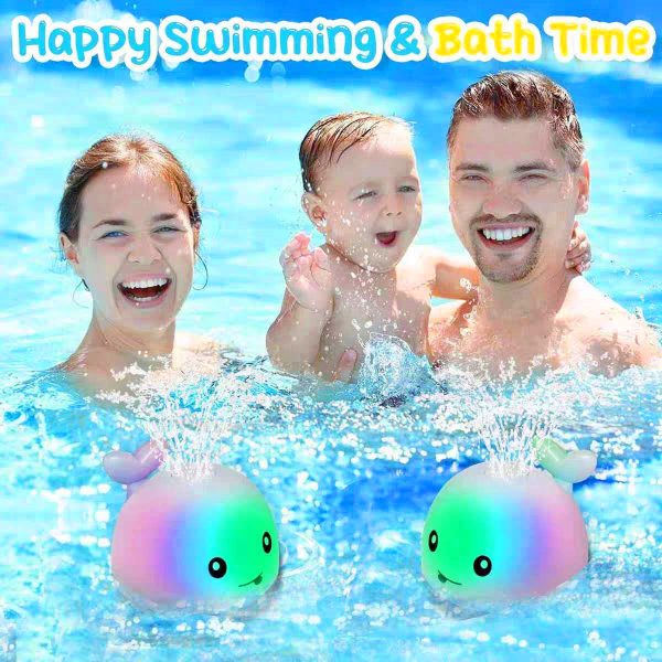 Baby bath toy water spay with music LED light