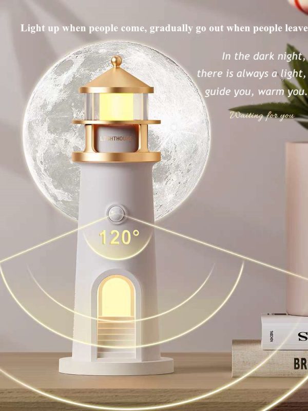lighthouse night light, moon lamp projector - Image 3