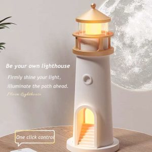lighthouse night light, moon lamp projector