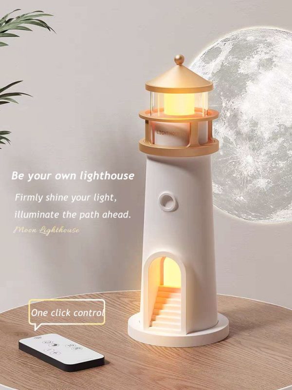 lighthouse night light, moon lamp projector
