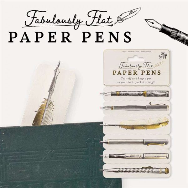 Flat paper pen bookmark, innovative handy pen