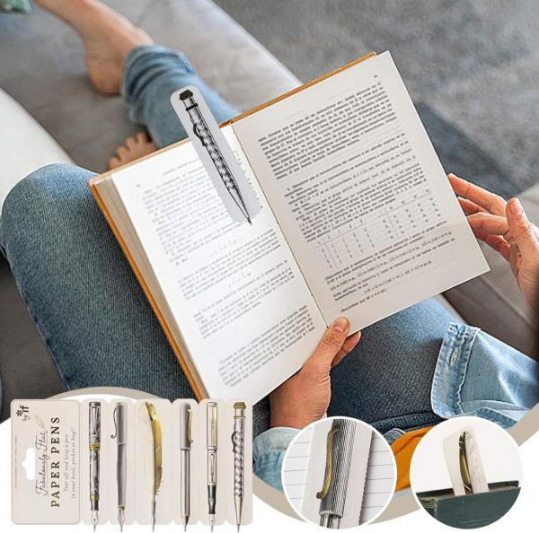 Flat paper pen bookmark, innovative handy pen - Image 4