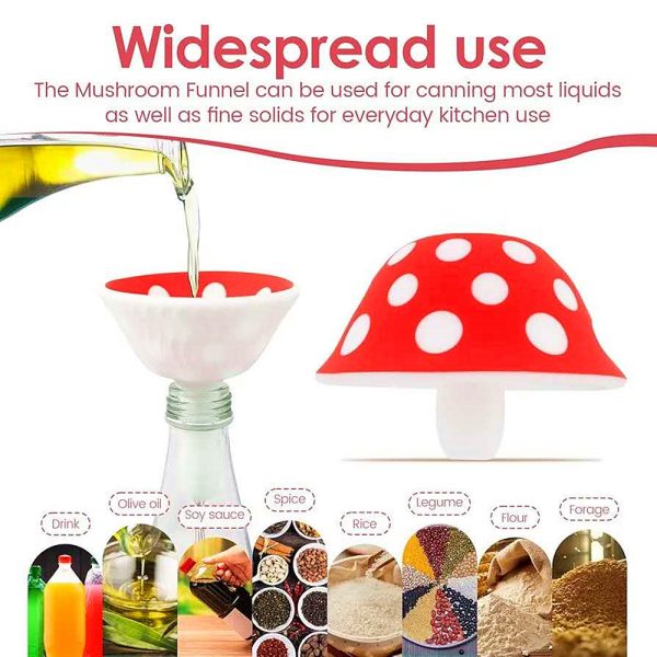 Mushroom design food grade silicone funnel 2ps - Image 2