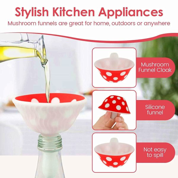 Mushroom design food grade silicone funnel 2ps - Image 4