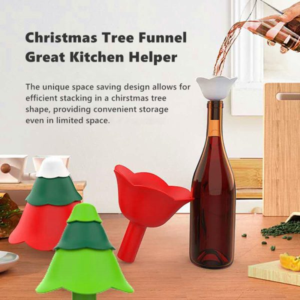 Christmas tree food grade silicone funnel 3in1 - Image 2