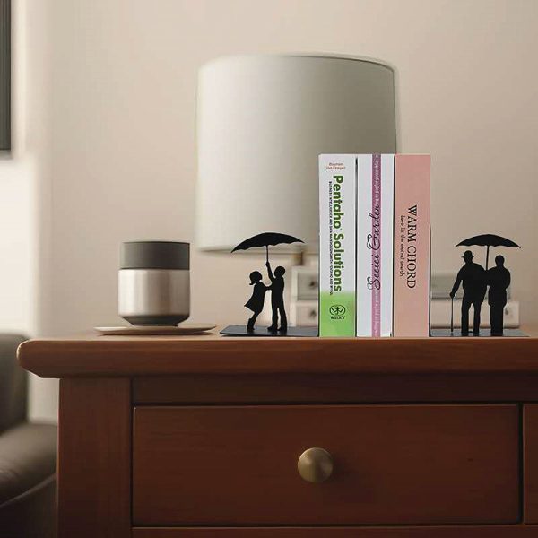 Decorative metal bookends book stopper