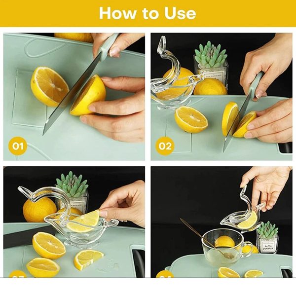 2P Acrylic manual fruit squeezer lemon juicer - Image 4