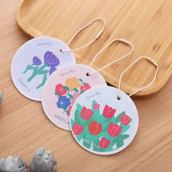 Wood pulp dishwashing cleaning sponge 5pcs
