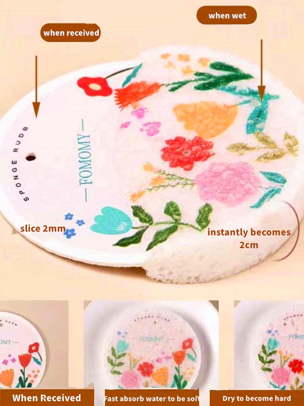 Wood pulp dishwashing cleaning sponge 5pcs - Image 4