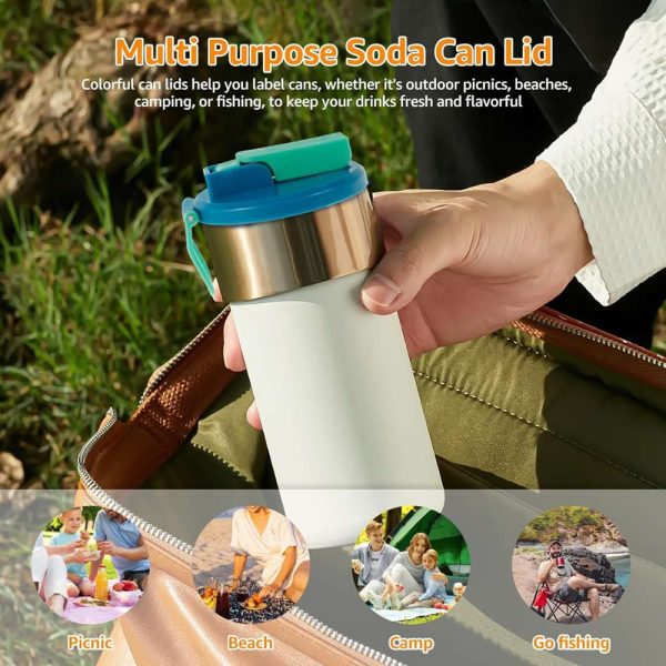 Soda Can Lids with Straws 4 pack 4 colors - Image 6