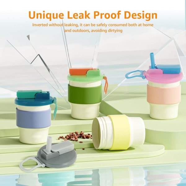 Soda Can Lids with Straws 4 pack 4 colors - Image 2