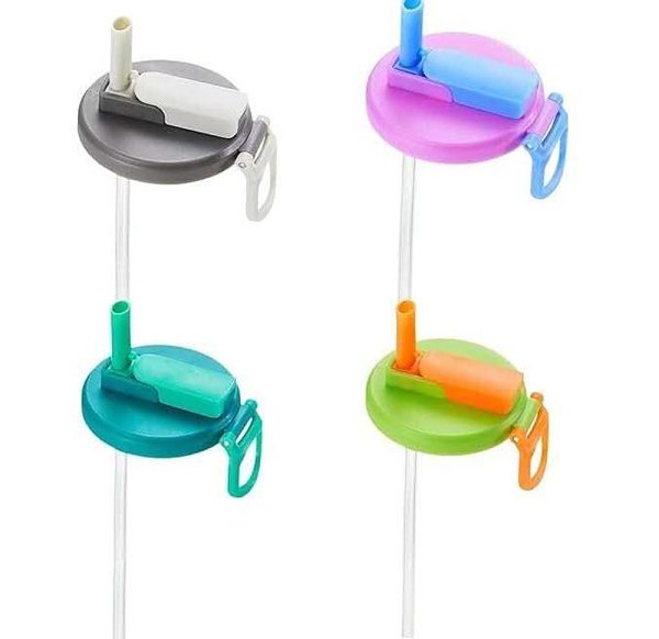 Soda Can Lids with Straws 4 pack 4 colors - Image 4